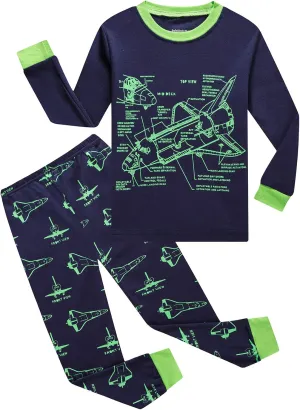 Dolphin&Fish Boy Pajamas Long Sleeve Cotton Kids Clothes Toddler Boys Sleepwear