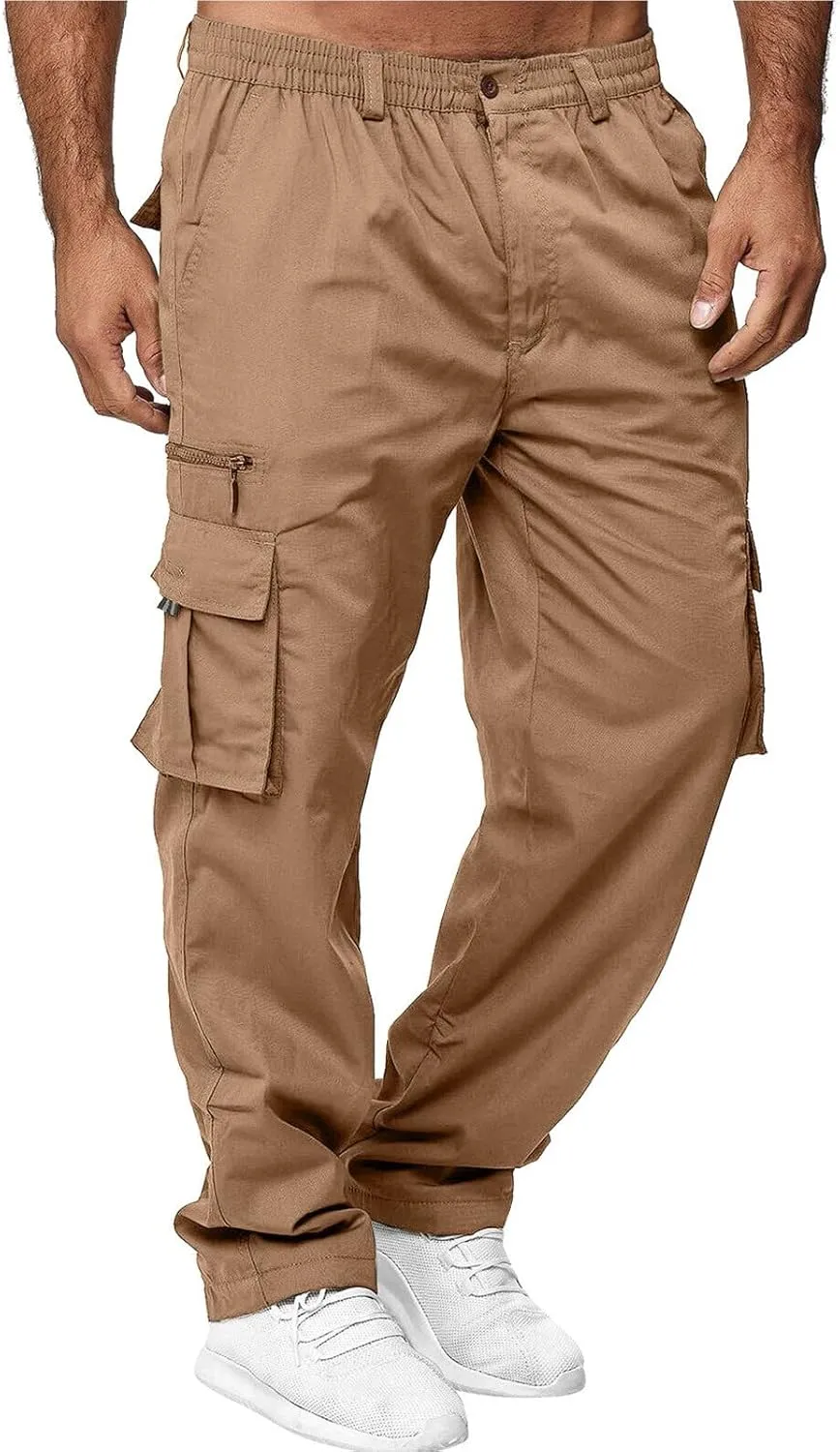 Dress Cargo Pants for Men Tactical Athletic Joggers Stretch Overalls Lightweight Outdoor Running Hiking Trousers