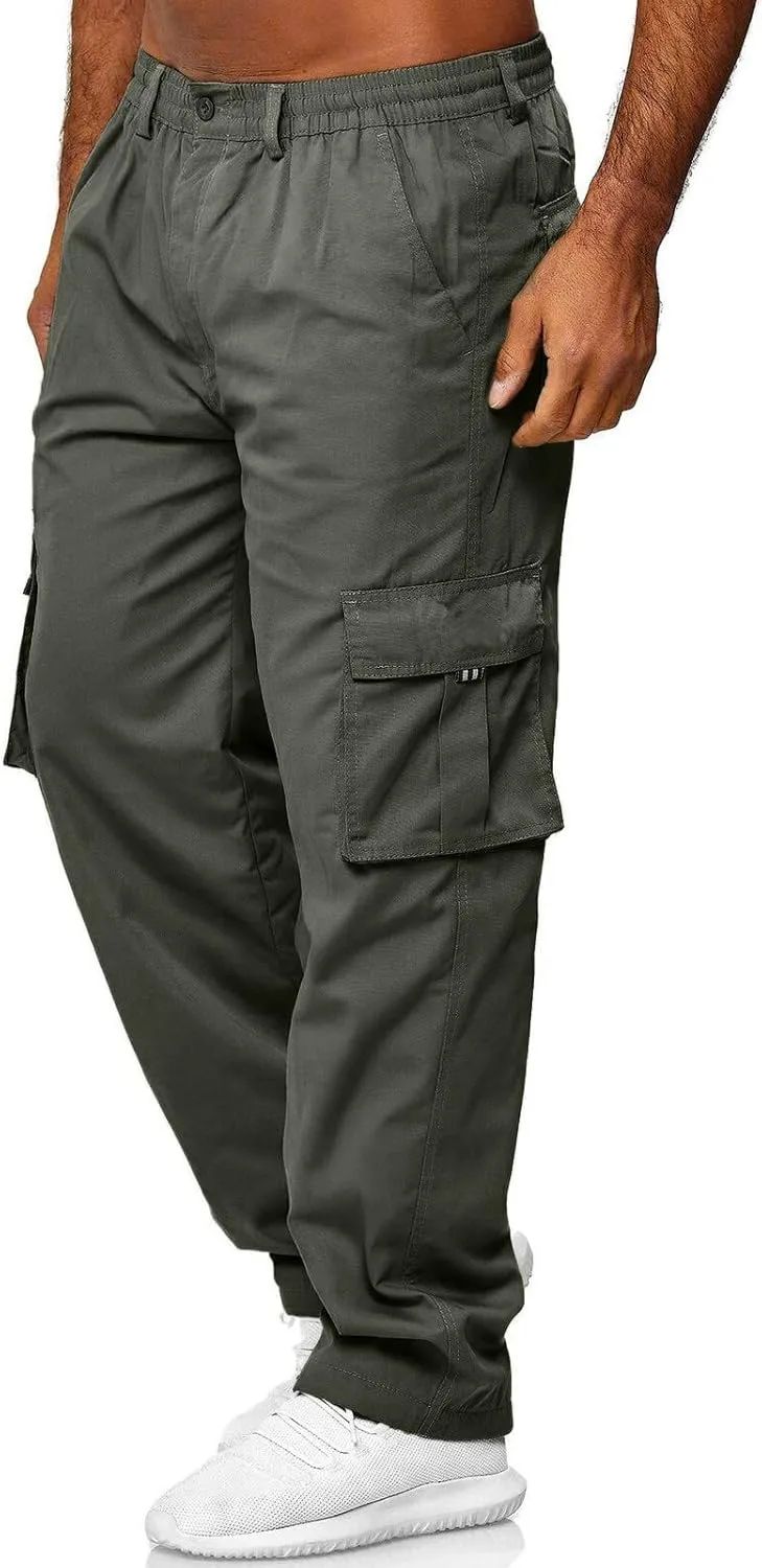 Dress Cargo Pants for Men Tactical Athletic Joggers Stretch Overalls Lightweight Outdoor Running Hiking Trousers