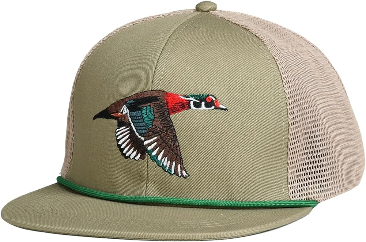 EDTREK Outdoorsman Pro Trucker Breathable Mesh Performance Cap - Flat Brim Snapback Hat