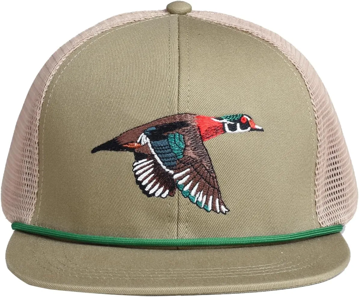 EDTREK Outdoorsman Pro Trucker Breathable Mesh Performance Cap - Flat Brim Snapback Hat