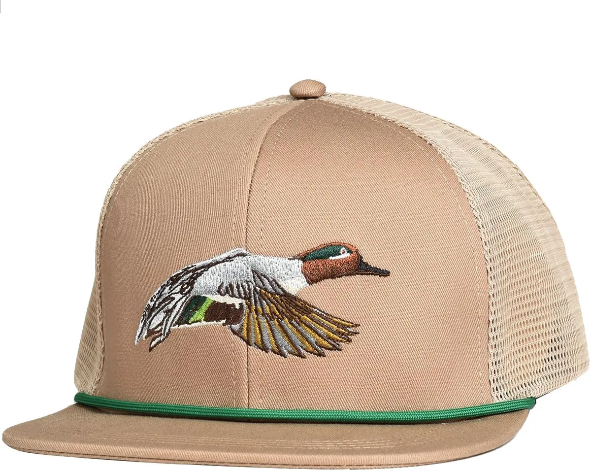 EDTREK Outdoorsman Pro Trucker Breathable Mesh Performance Cap - Flat Brim Snapback Hat