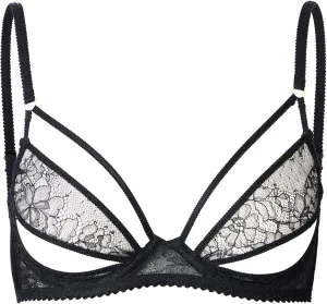 Faye Sexy Lace Bra - Black Lace Bra, Designer Unlined Underwire, Romantic Balconette Bras for Women
