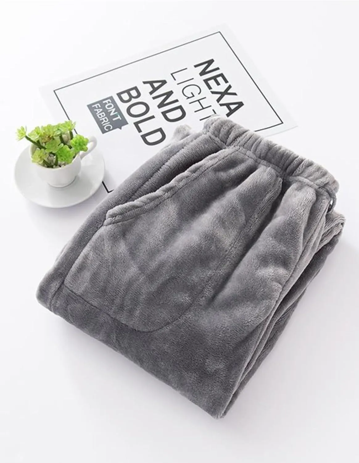 Fiona Jolin Women's Plush Fluffy Pajama Pants Winter Warm Fuzzy Fleece Lounge Bottoms Sleepwear with Pockets