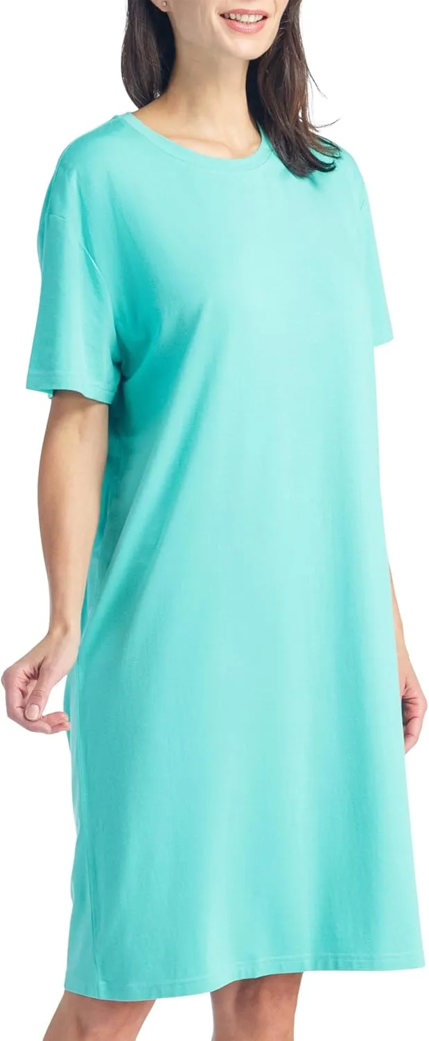 Fishers Finery Women's EcoFabric Crew Neck Sleep Tee; Short Sleeve; Relaxed Fit