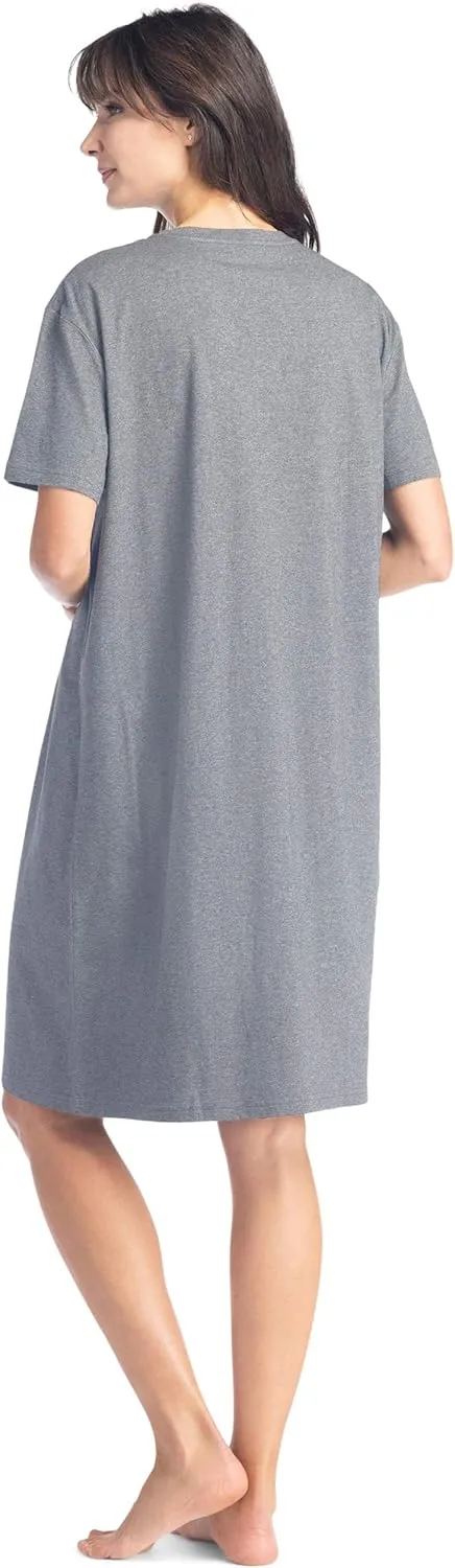 Fishers Finery Women's EcoFabric Crew Neck Sleep Tee; Short Sleeve; Relaxed Fit