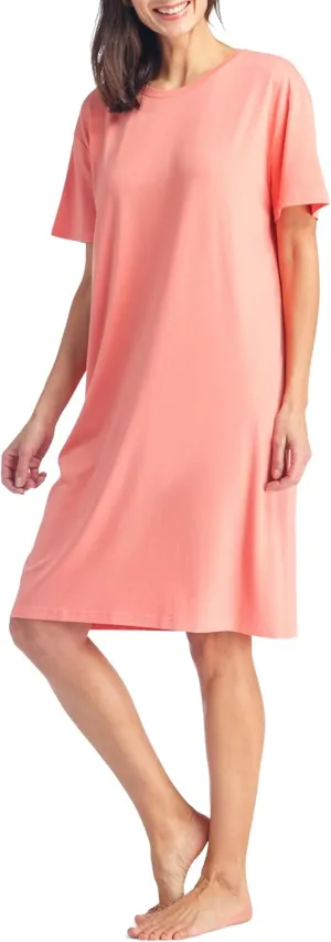 Fishers Finery Women's EcoFabric Crew Neck Sleep Tee; Short Sleeve; Relaxed Fit