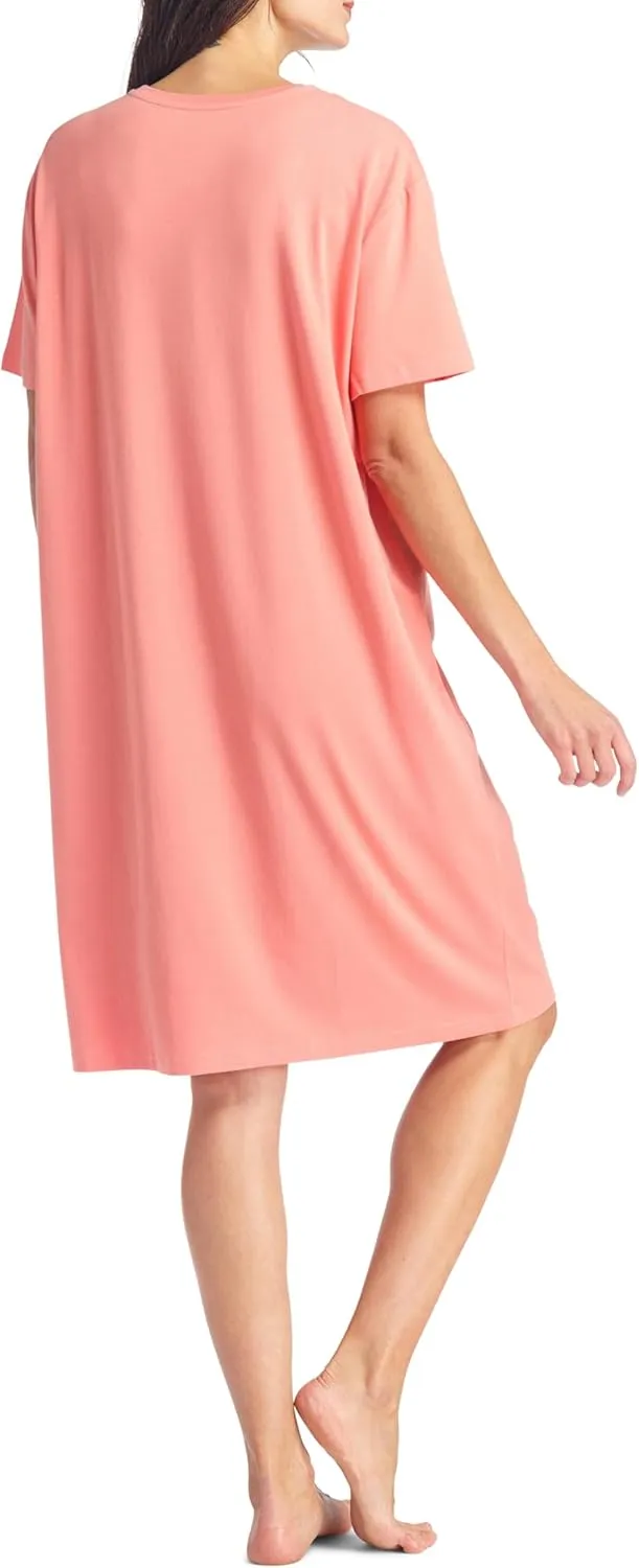 Fishers Finery Women's EcoFabric Crew Neck Sleep Tee; Short Sleeve; Relaxed Fit