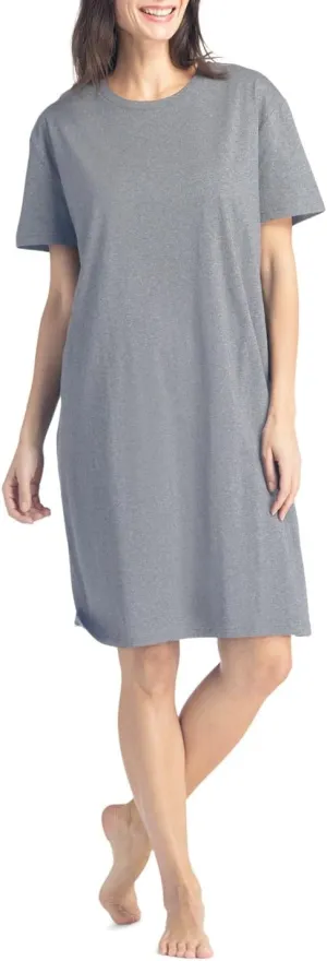 Fishers Finery Women's EcoFabric Crew Neck Sleep Tee; Short Sleeve; Relaxed Fit
