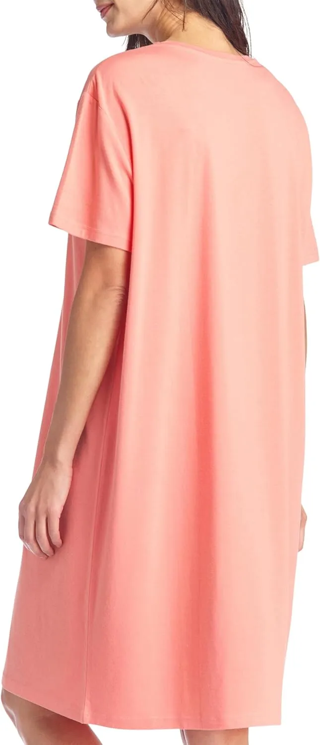 Fishers Finery Women's EcoFabric Crew Neck Sleep Tee; Short Sleeve; Relaxed Fit
