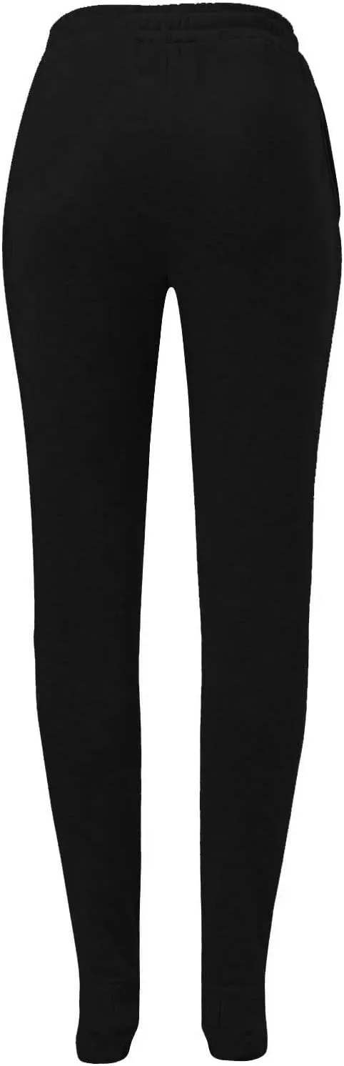 Fleece Footed Pajamas for Women Winter Soft Warm Elastic Waist Casual Sweatpants Loose Loungewear Trousers with Feet