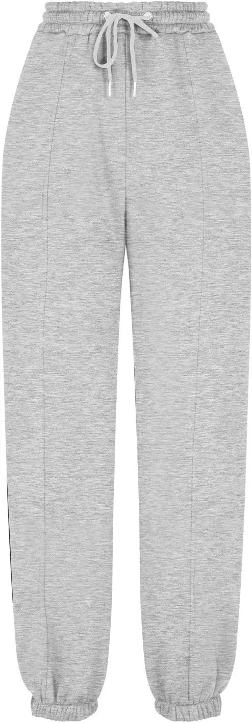 Fleece Lined Sweatpants Women Joggers with Pockets Loose High Waisted Sweat Pants Athletic Workout Track Pants