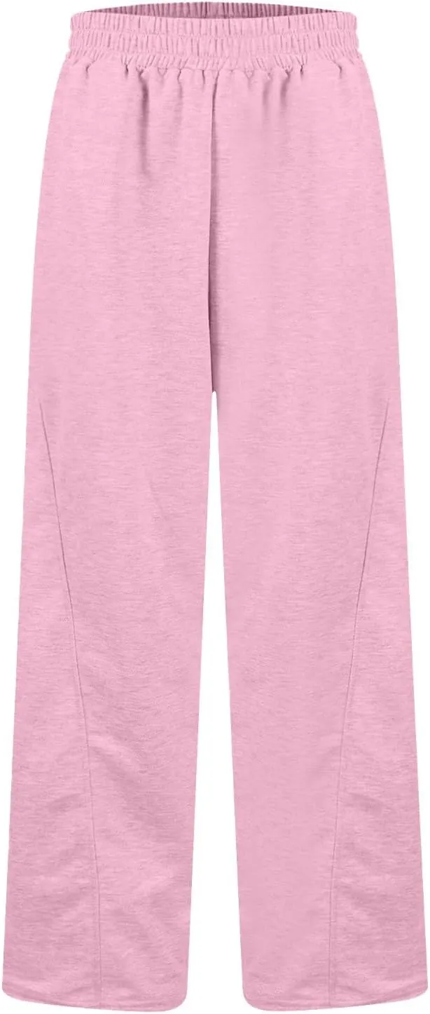 Fleece Sweatpants Women Comfy Soft High Waisted Joggers Baggy Sweatpants Athletic Elastic Waist Pants