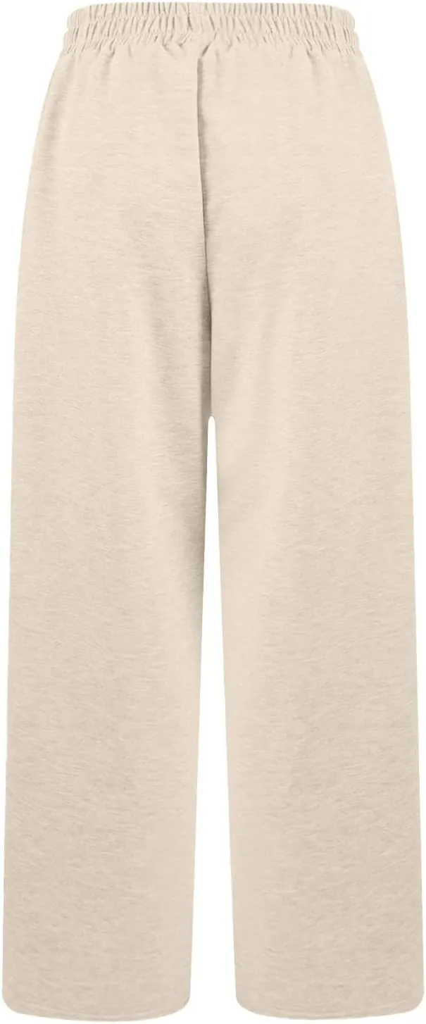 Fleece Sweatpants Women Comfy Soft High Waisted Joggers Baggy Sweatpants Athletic Elastic Waist Pants
