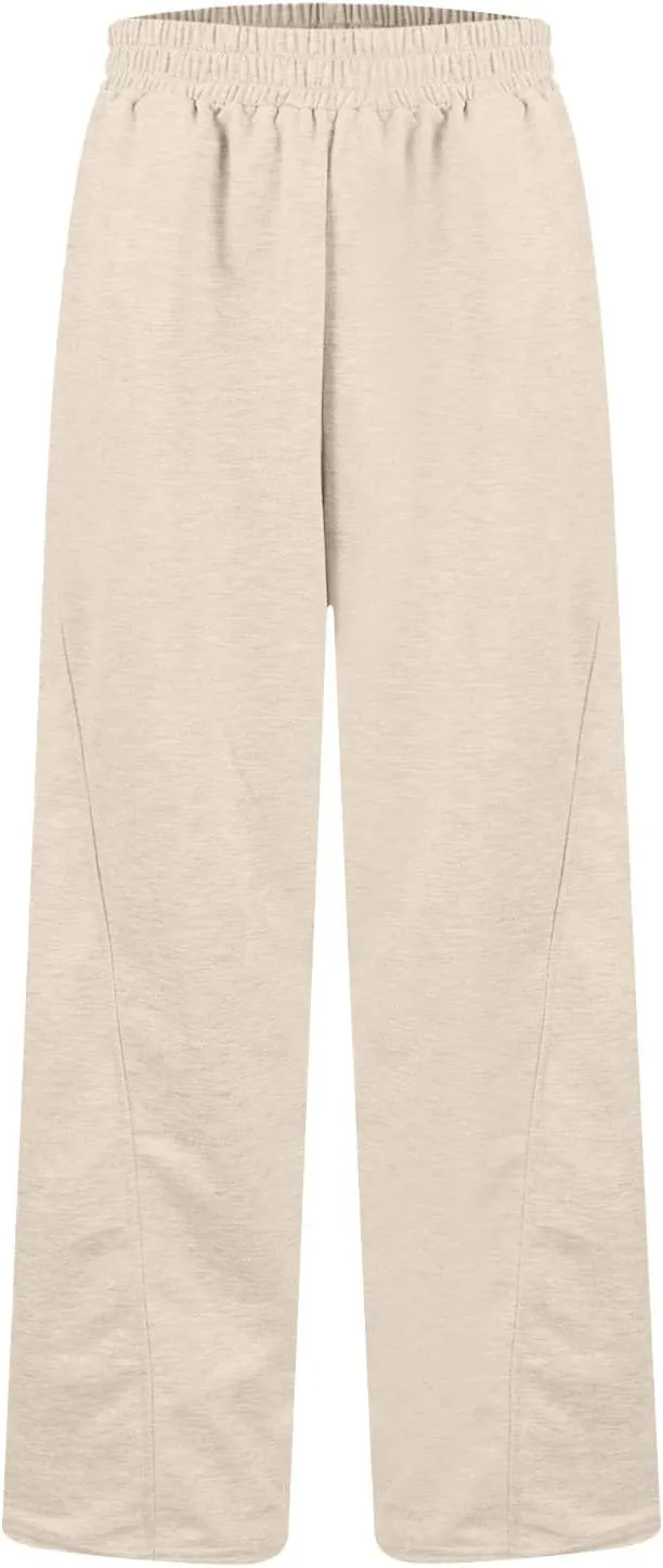 Fleece Sweatpants Women Comfy Soft High Waisted Joggers Baggy Sweatpants Athletic Elastic Waist Pants