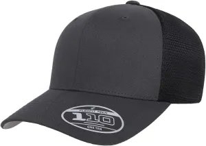 Flexfit 110M Mesh Trucker Mid-Profile Breathable Mesh Back Adjustable Snapback Cap | Bulk Pack Available