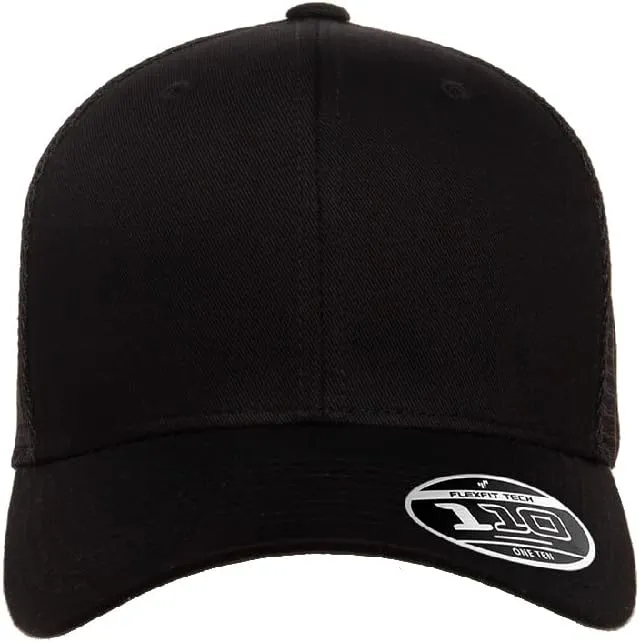 Flexfit 110M Mesh Trucker Mid-Profile Breathable Mesh Back Adjustable Snapback Cap | Bulk Pack Available