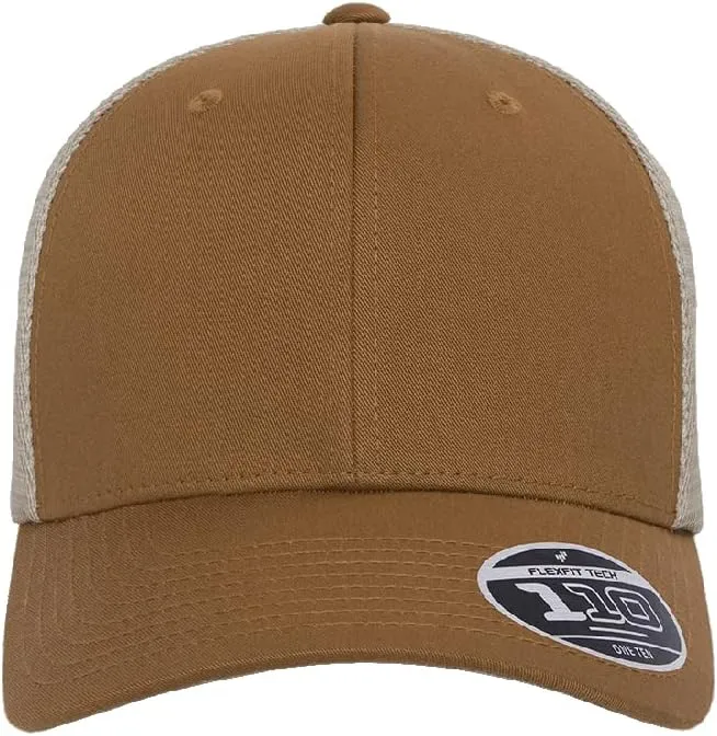 Flexfit 110M Mesh Trucker Mid-Profile Breathable Mesh Back Adjustable Snapback Cap | Bulk Pack Available