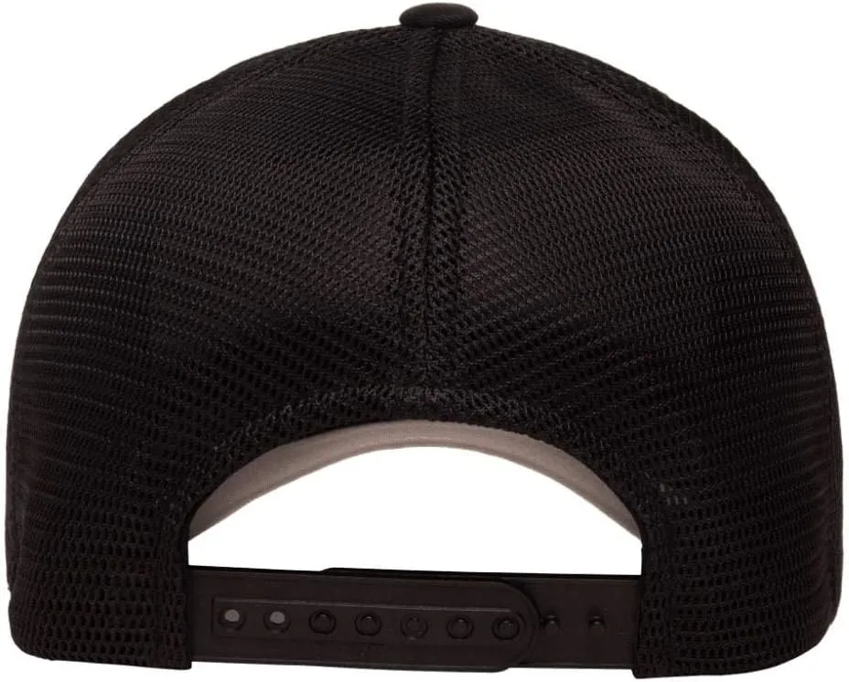 Flexfit 110M Mesh Trucker Mid-Profile Breathable Mesh Back Adjustable Snapback Cap | Bulk Pack Available