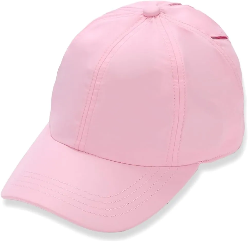 Funky Junque Women's Running Hat with Adjustable Ponytail Hole and Breathable Mesh