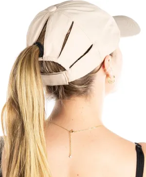 Funky Junque Women's Running Hat with Adjustable Ponytail Hole and Breathable Mesh