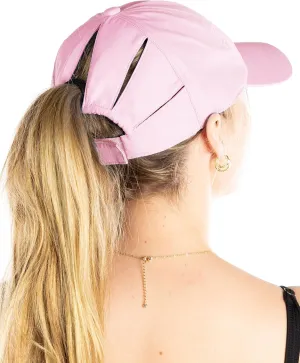 Funky Junque Women's Running Hat with Adjustable Ponytail Hole and Breathable Mesh