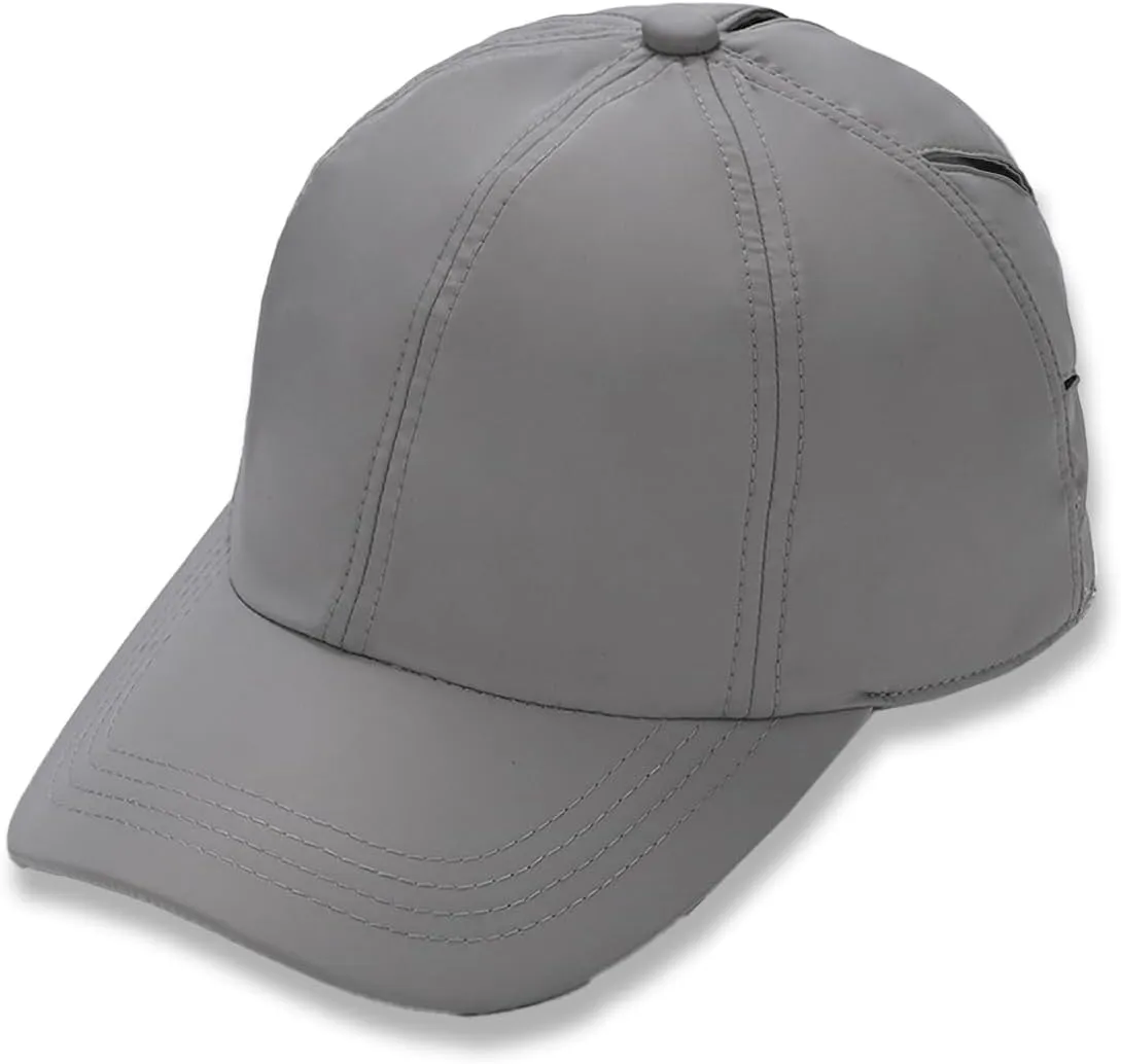 Funky Junque Women's Running Hat with Adjustable Ponytail Hole and Breathable Mesh
