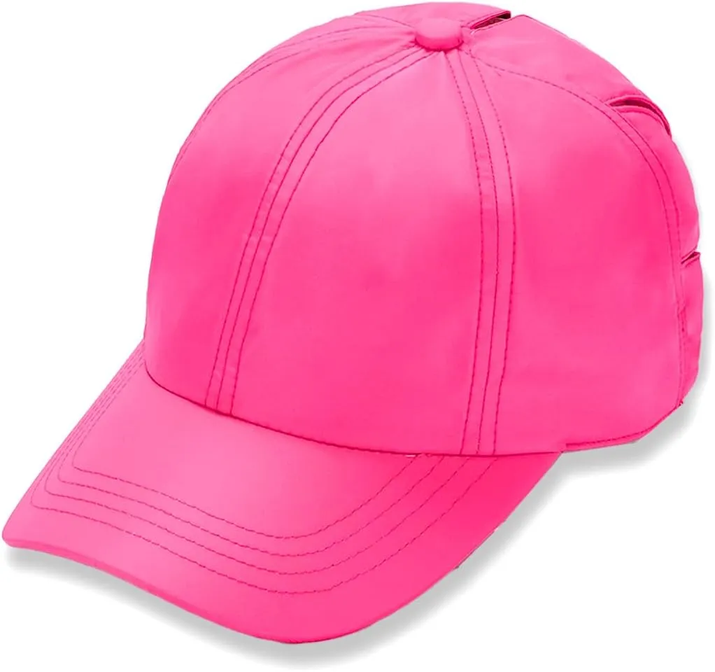 Funky Junque Women's Running Hat with Adjustable Ponytail Hole and Breathable Mesh