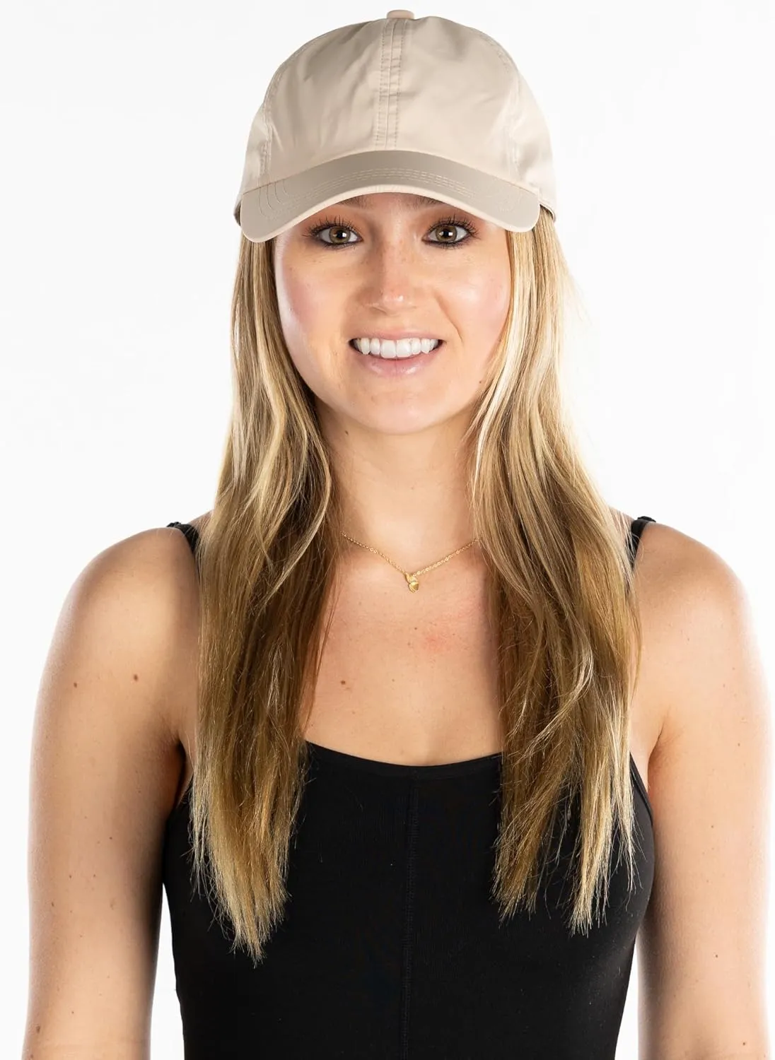 Funky Junque Women's Running Hat with Adjustable Ponytail Hole and Breathable Mesh