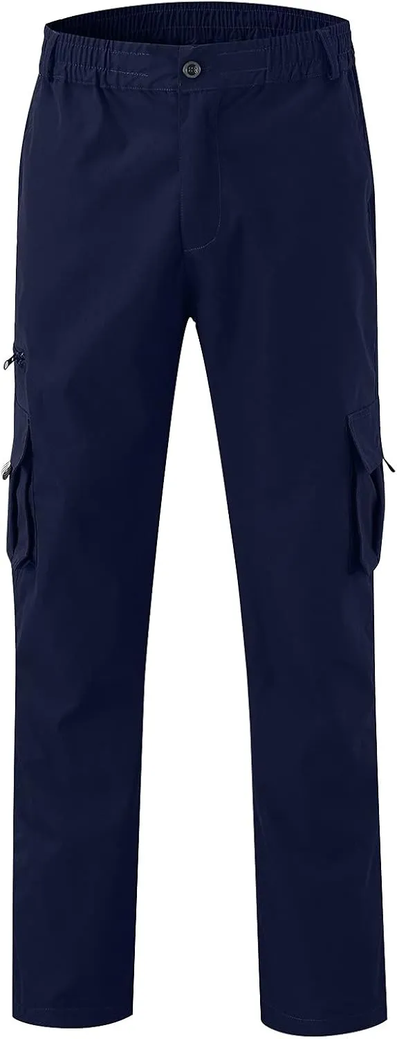 Fxbar Mens Cargo Pants Casual Hiking Pants Joggers Athletic Pants Cotton Loose Straight Sweatpants for Men