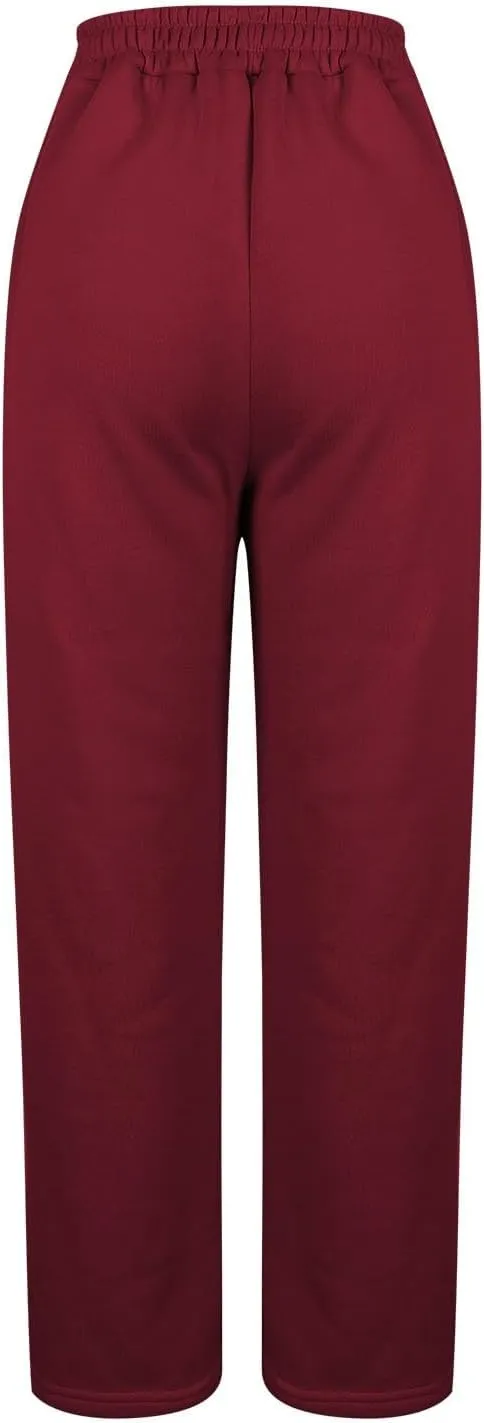 FZVYD Women's Wide Leg Sweatpants Baggy Straight Leg Lounge Pants Fall Outfits Athletic Joggers Casual Trousers with Pockets
