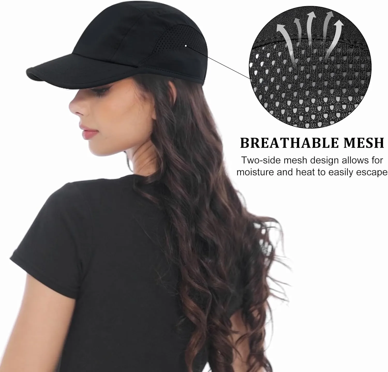 GADIEMKENSD UPF50  Embroidered Patch or Plain Baseball Cap with Breathable Mesh