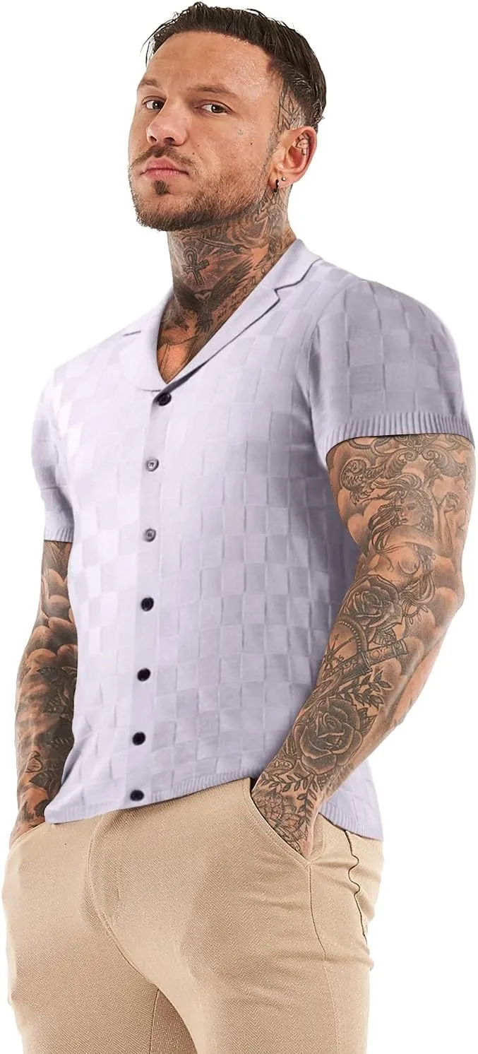 GINGTTO Men's Polo Shirts Short Sleeve Slim Fit Lightweight Knit T Shirts