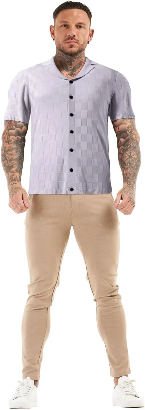 GINGTTO Men's Polo Shirts Short Sleeve Slim Fit Lightweight Knit T Shirts