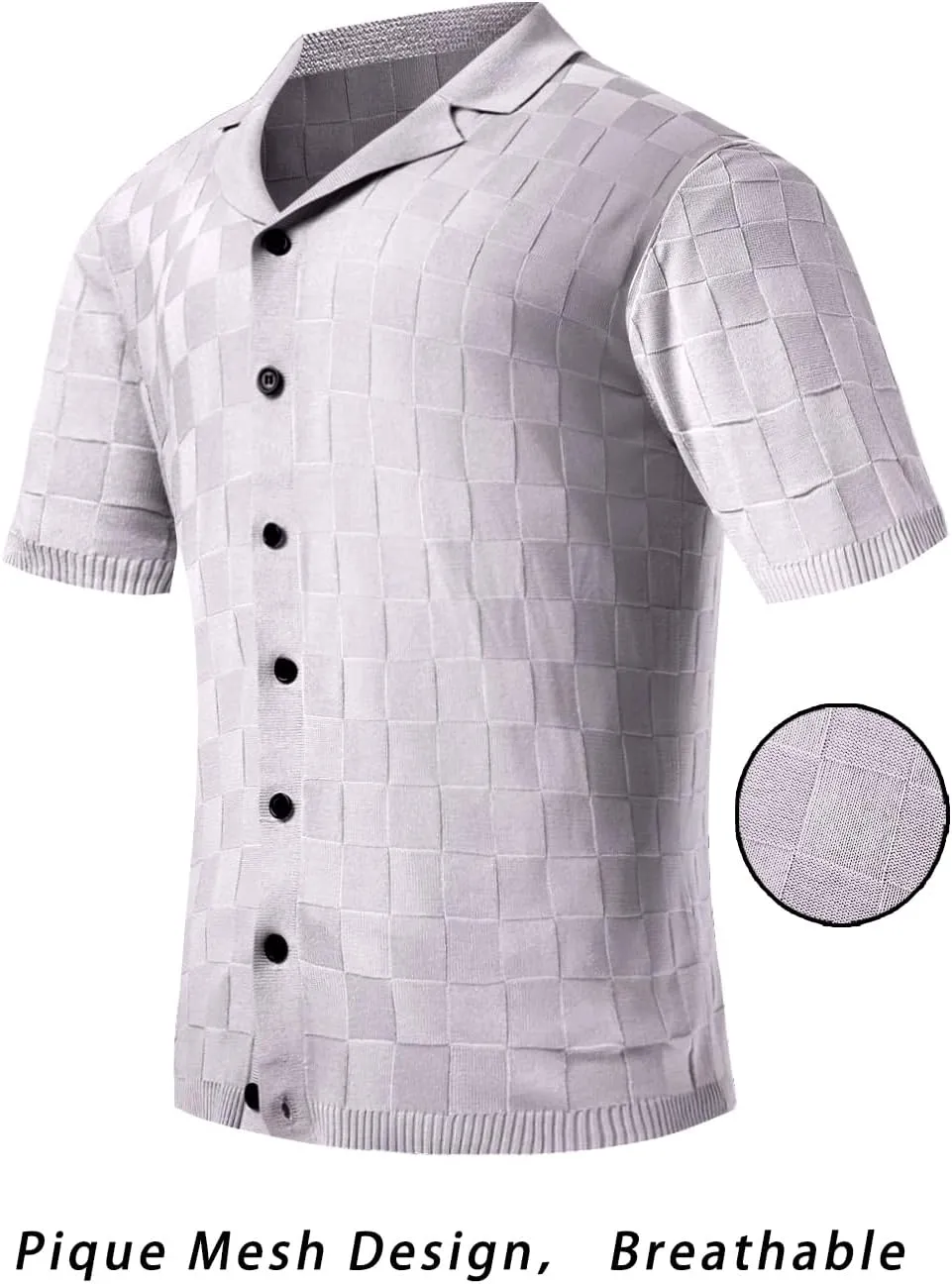 GINGTTO Men's Polo Shirts Short Sleeve Slim Fit Lightweight Knit T Shirts