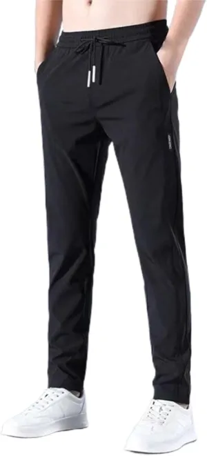 Glidepants for Men, Unisex Quick Dry Pull-On Stretch Pants, Glide Pants Mens, Solid Color Slim Fit Lightweight Pants