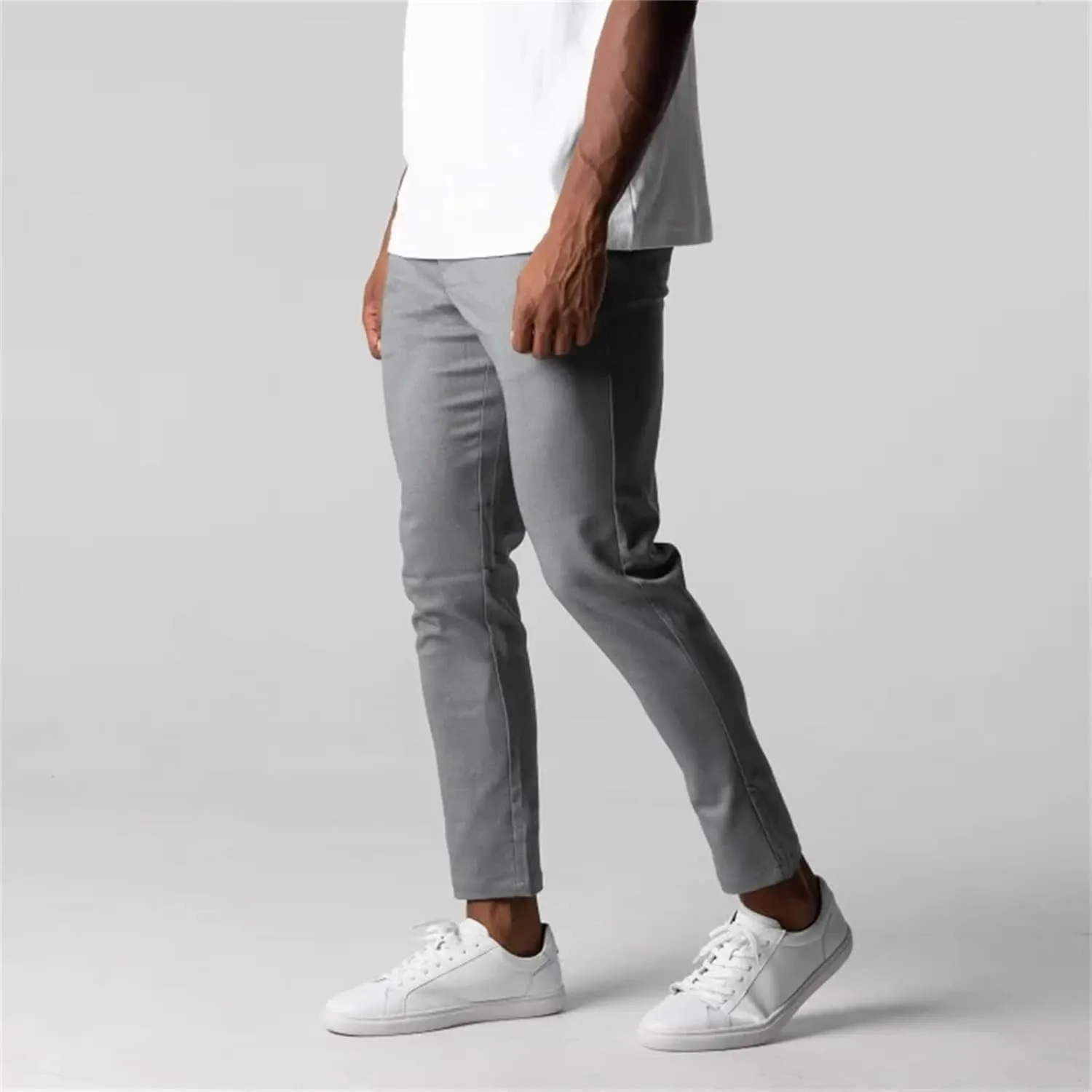 Golf Pants Men Slim Fit Muscle Elastic Trousers Business Breathable Classic Stretch Casual Suit Pants with Pockets