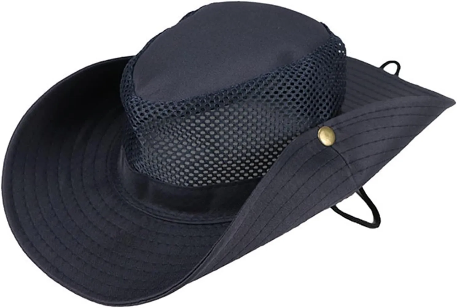 Hiking hat Men Women Summer Foldable Sun Fisherman Breathable Mesh Outdoor Sport Fishing Sun Hat Wide Brim Beach(Grey)
