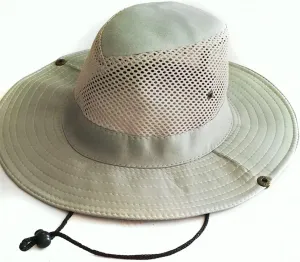 Hiking hat Men Women Summer Foldable Sun Fisherman Breathable Mesh Outdoor Sport Fishing Sun Hat Wide Brim Beach(Grey)