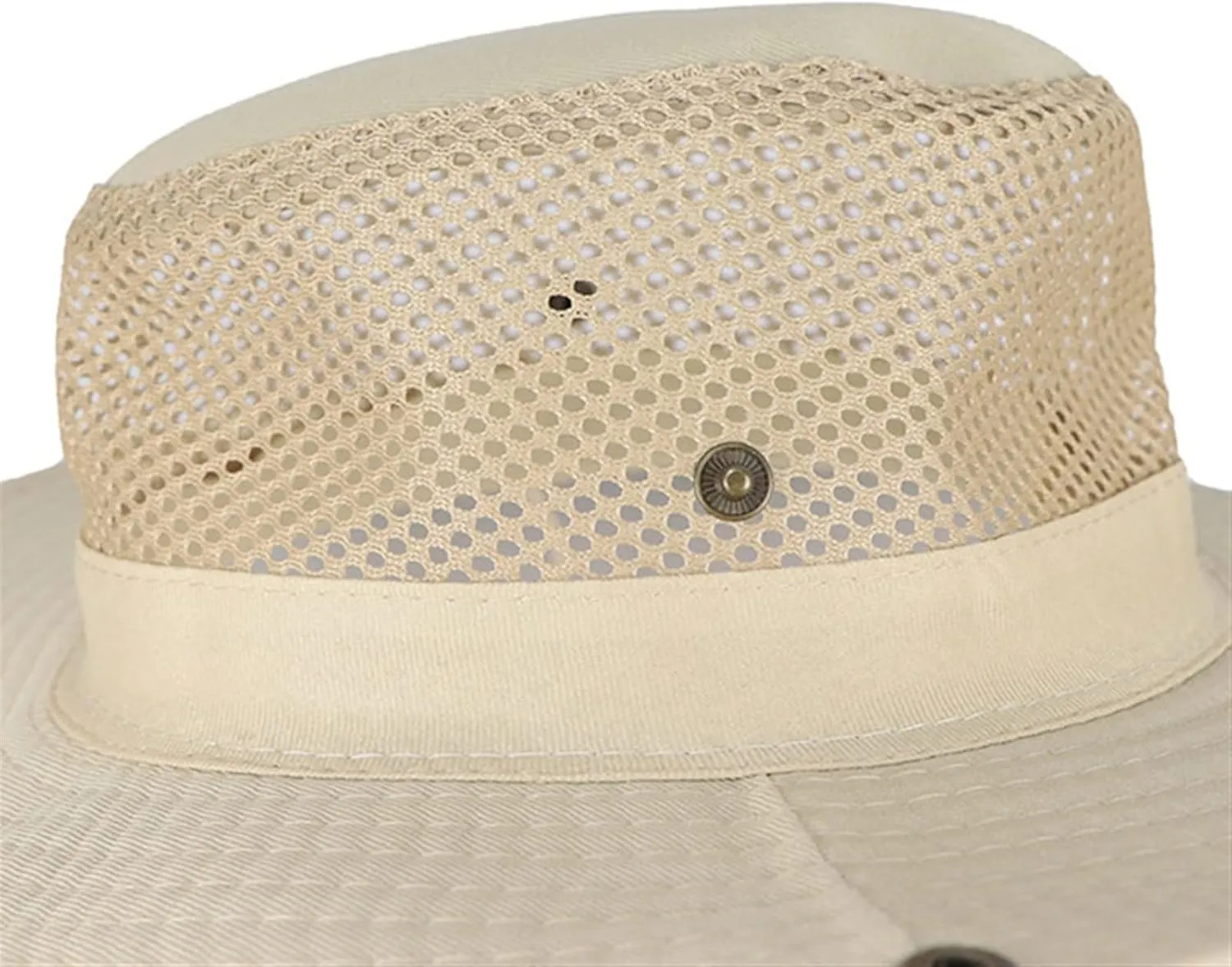 Hiking hat Men Women Summer Foldable Sun Fisherman Breathable Mesh Outdoor Sport Fishing Sun Hat Wide Brim Beach(Grey)