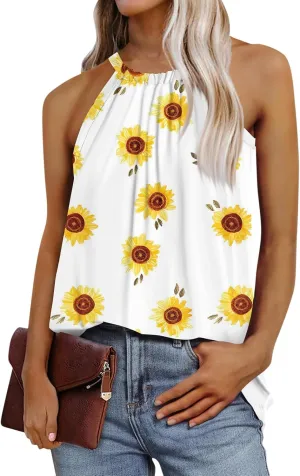 HTHLVMD Fashion Summer Plus Size Blouse for Women Loungewear Sleeveless Crewneck Camisole Women Sexy Casual Camisole