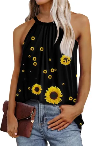 HTHLVMD Fashion Summer Plus Size Blouse for Women Loungewear Sleeveless Crewneck Camisole Women Sexy Casual Camisole