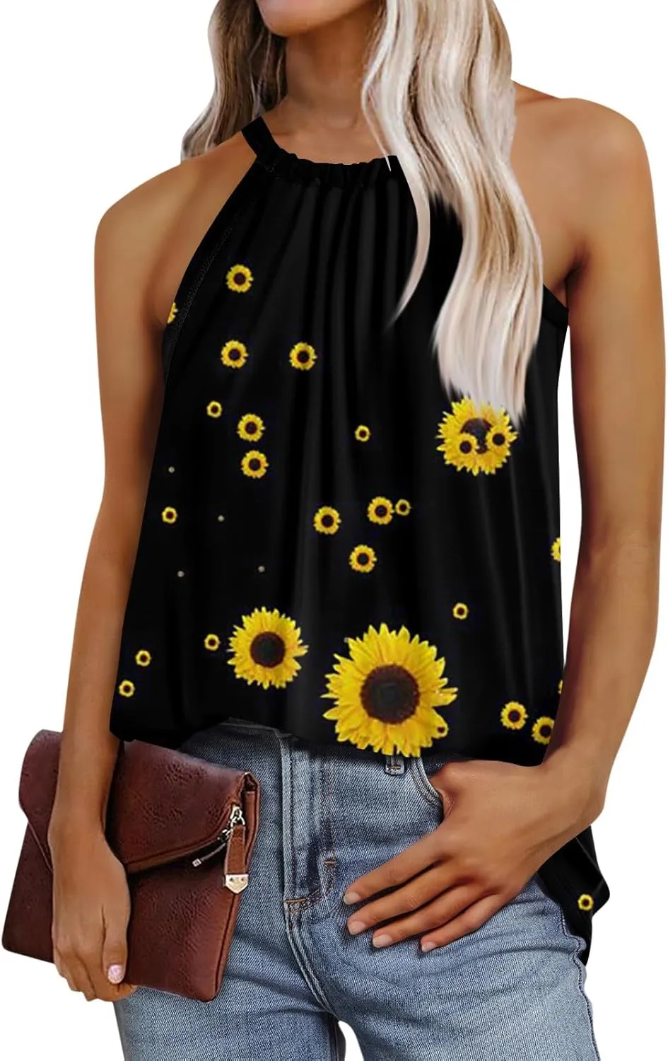 HTHLVMD Fashion Summer Plus Size Blouse for Women Loungewear Sleeveless Crewneck Camisole Women Sexy Casual Camisole