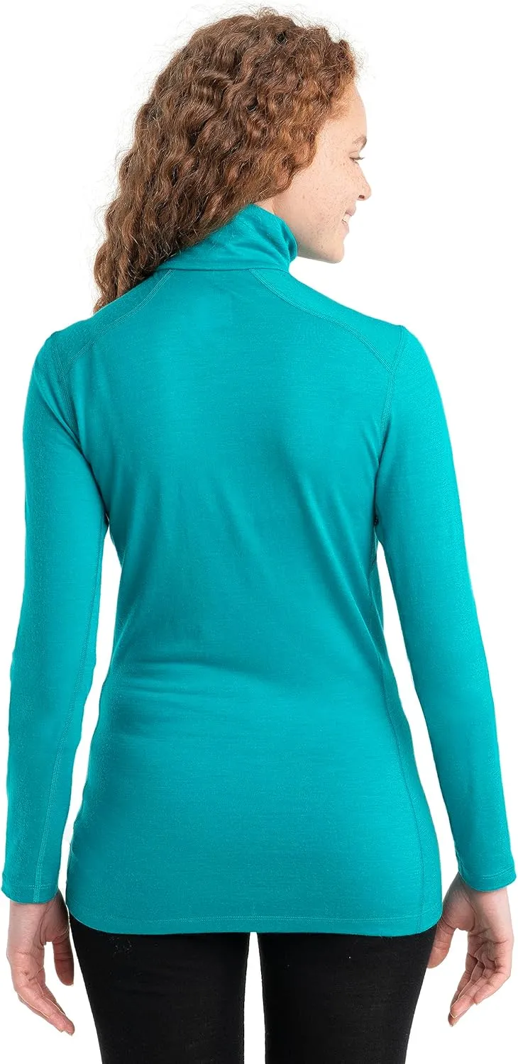 Icebreaker Merino Women's 200 Oasis Long Sleeve Thermal Cold Weather Half Zip Base Layer Top