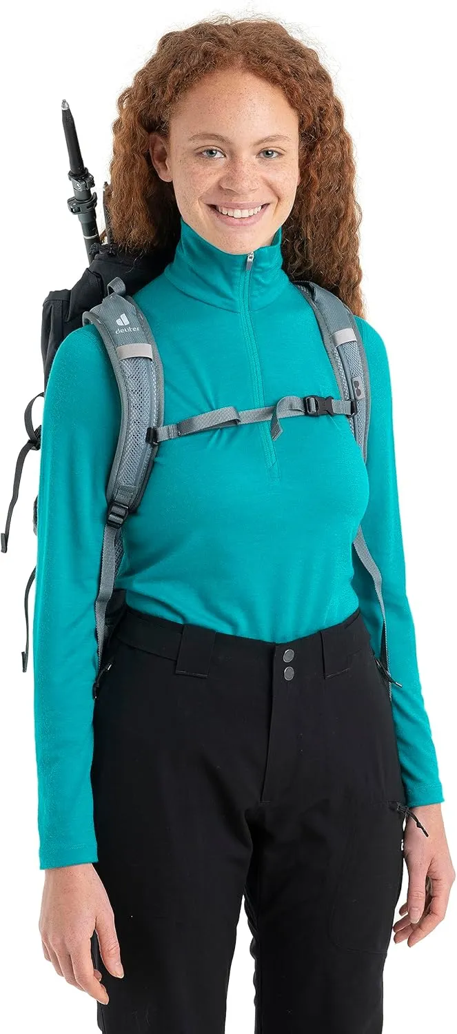 Icebreaker Merino Women's 200 Oasis Long Sleeve Thermal Cold Weather Half Zip Base Layer Top
