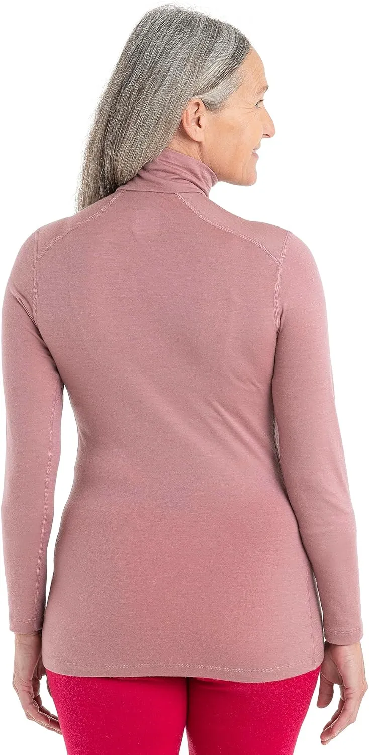 Icebreaker Merino Women's 200 Oasis Long Sleeve Thermal Cold Weather Half Zip Base Layer Top