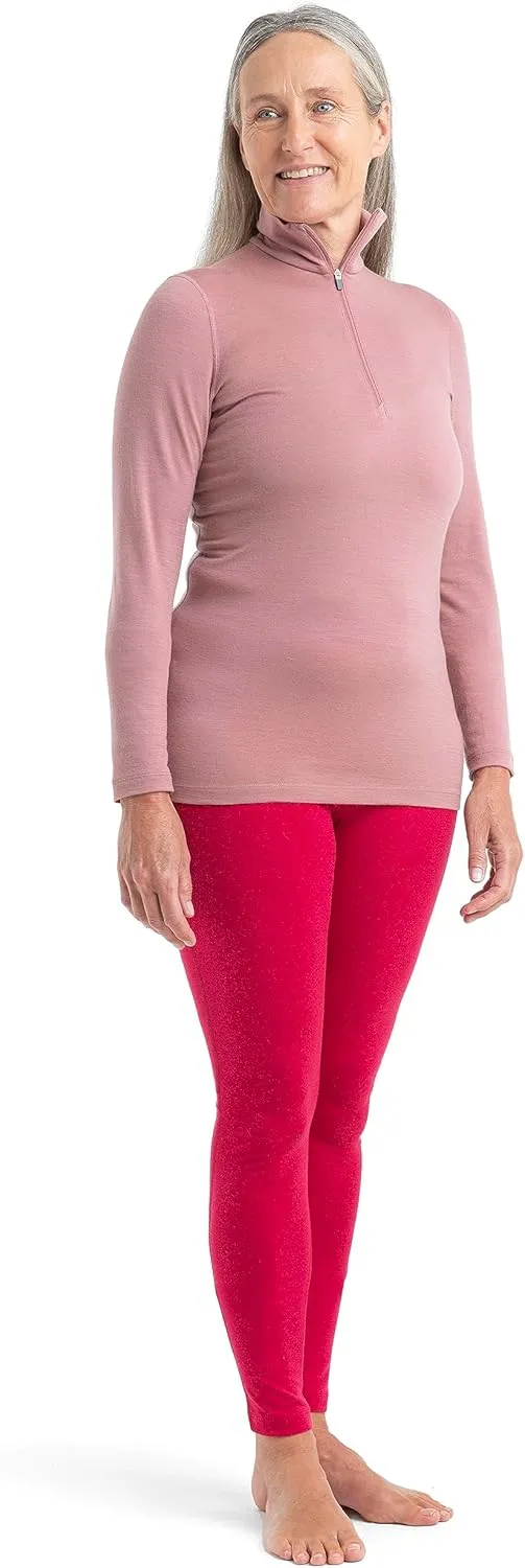 Icebreaker Merino Women's 200 Oasis Long Sleeve Thermal Cold Weather Half Zip Base Layer Top