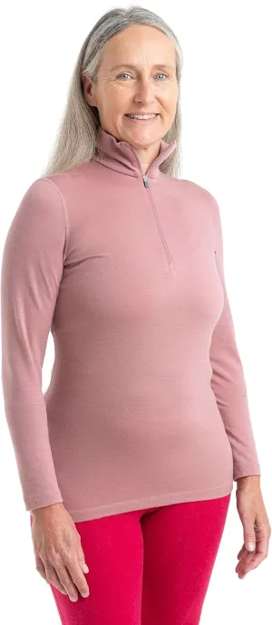 Icebreaker Merino Women's 200 Oasis Long Sleeve Thermal Cold Weather Half Zip Base Layer Top