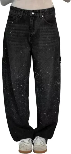 Jeans for Women Petite Straight Fit Denim Pants Soft Summer High Waist Comfy Jeans with Pockets