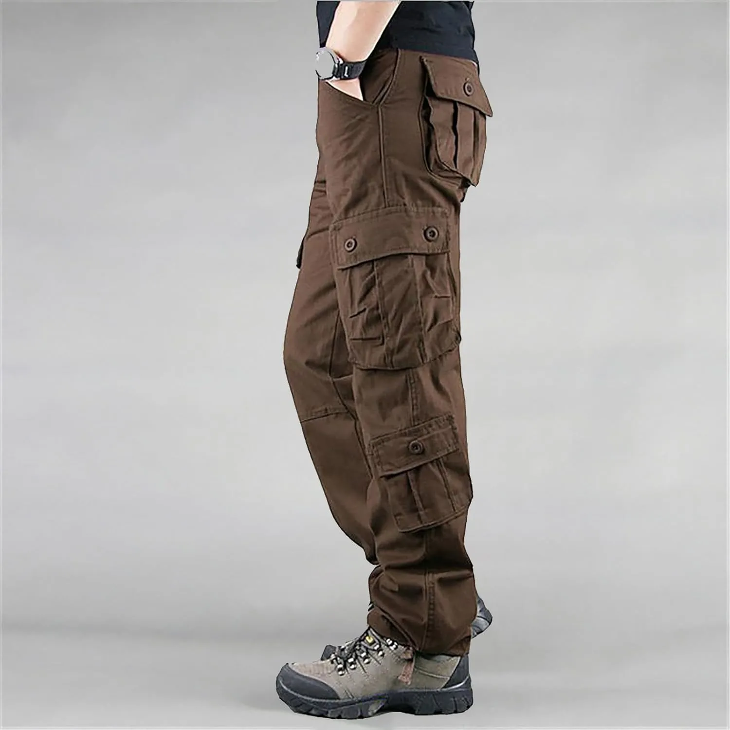 Joggers for Men Quick Dry Hiking Outdoor Workout Tactical Utility Sweatpants with Zipper Pockets